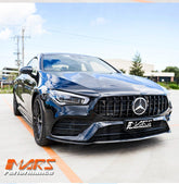 Black Panamericana CLA45 Style Front Bumper Bar Grille Grill Bodykit for Mercedes - Benz CLA - Class W118 C118 2018 - 2023 & CLA35 AMG - Mars Performance